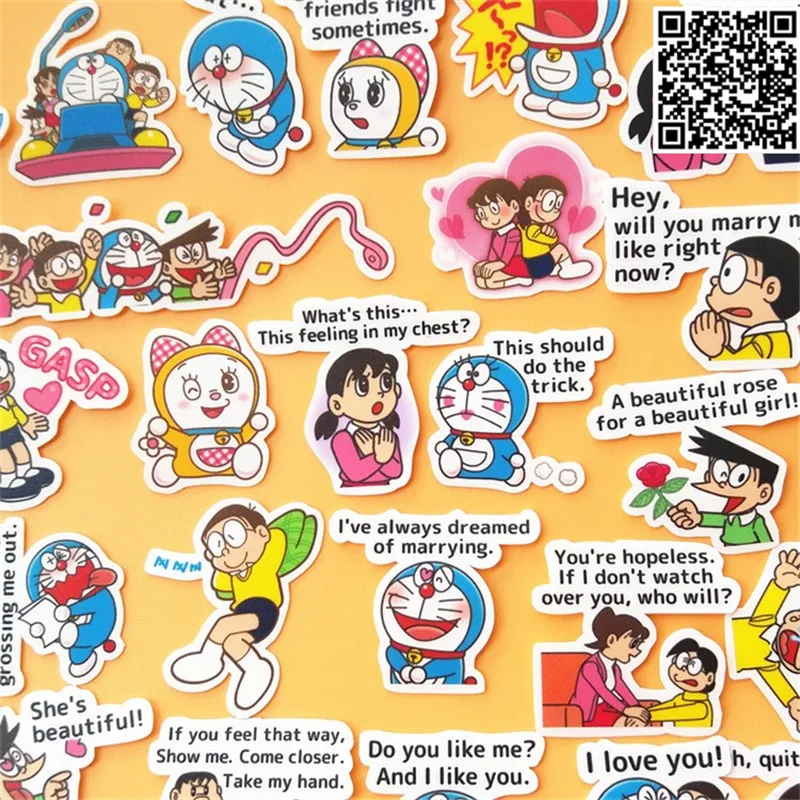 43 шт. бумажные наклейки Doraemon и little boy для багажа скейтборда телефона ноутбука мото велосипеда/наклейки eason/DIY Скрапбукинг