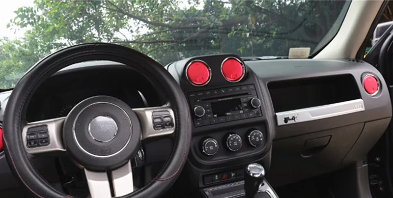 

Sansour автомобильные металлические накладки на вентиляционное отверстие для кондиционера для Jeep Compass для Patriot 2010-2016, 4 шт./компл.