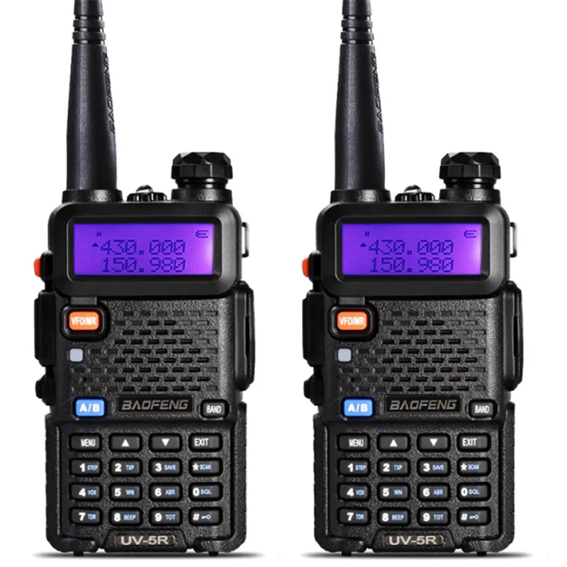 2pcs Новая UV-5R портативная рация профессиональная CB радиостанция Baofeng UV5R трансивер 5 Вт VHF UHF портативный UV 5R охотничий радиоприемник - Цвет: 2pcs