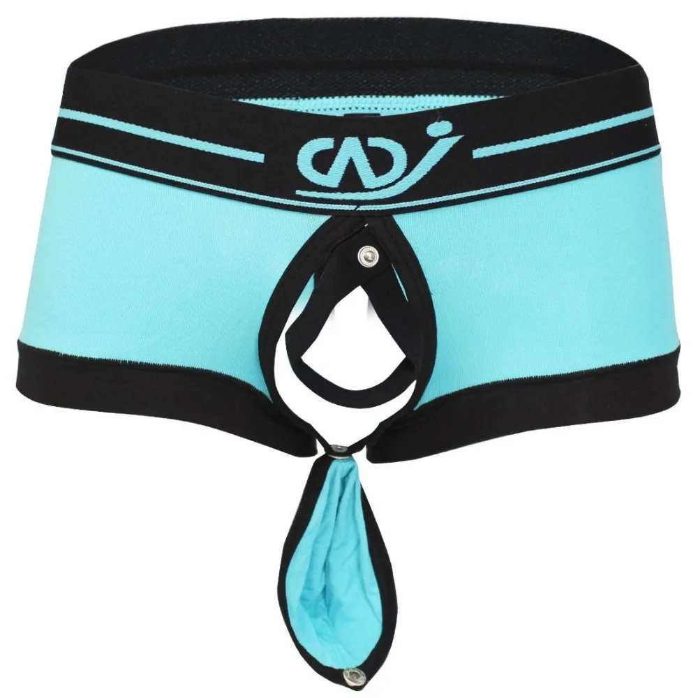Sky Blue IEFiEL, сексуальные мужские шорты-боксеры, шелк, Wetlook, Тонкий Вырез, слон, бандаж, нижнее белье, трусы для геев, мужское нижнее белье, трусы - Цвет: Sky Blue