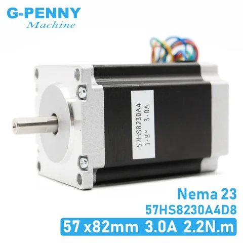 Шаговый двигатель Nema23 57x82 мм 3A 2.2 Нм