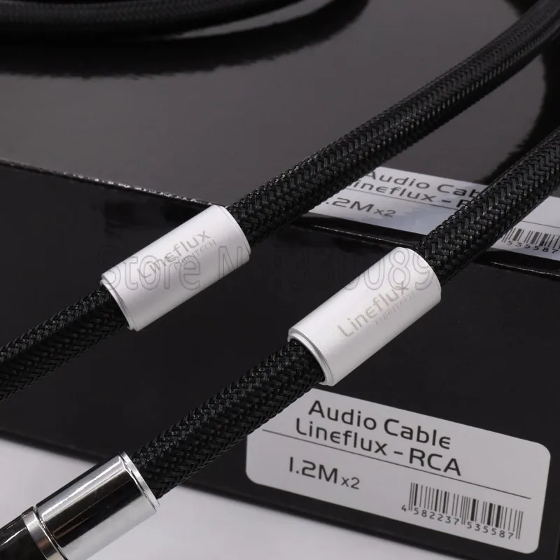 3 м/пара Lineflux(RCA) Аудио Межблочный кабель с углеродного волокна RCA штекер