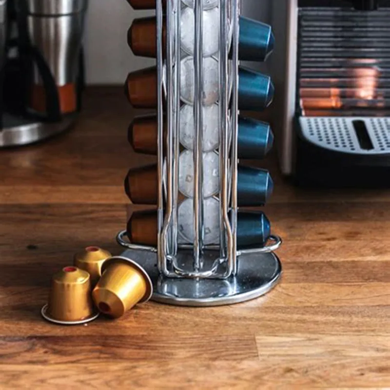 Seluna с фильтром для кофемашины Nespresso Кофе Pod держатель башня стойка капсул Сталь