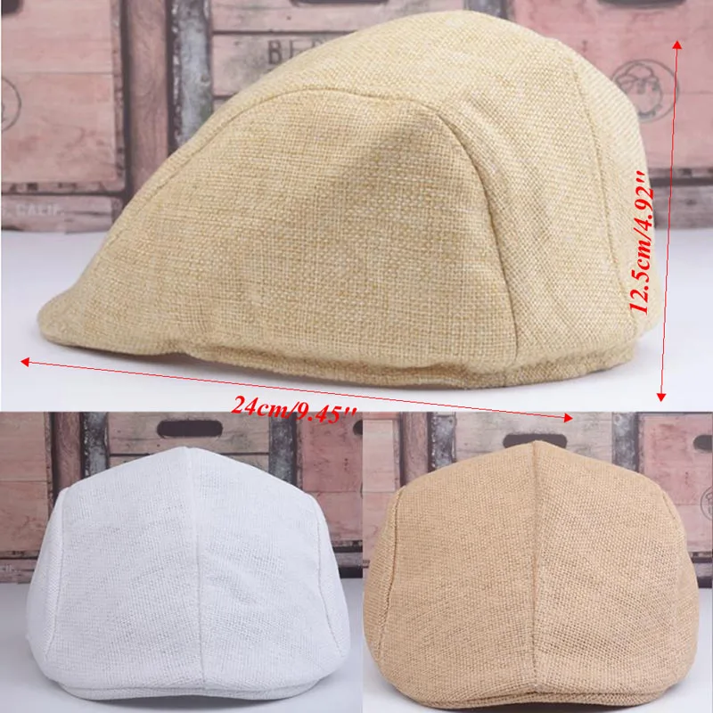 

Men Golf Driving Sun Flat Cabbie Newsboy Unisex Herringbone Duckbill Ivy Hat Cap British Flax Duck Tongue Berets