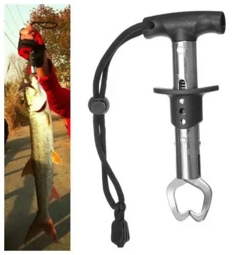 

Fishing Gripper Stainless Steel Fish Lip Grabber Fishing Tool Accessory Gadget Fishing Tackle Box 21.8cm Peaca Bait Lures Rod