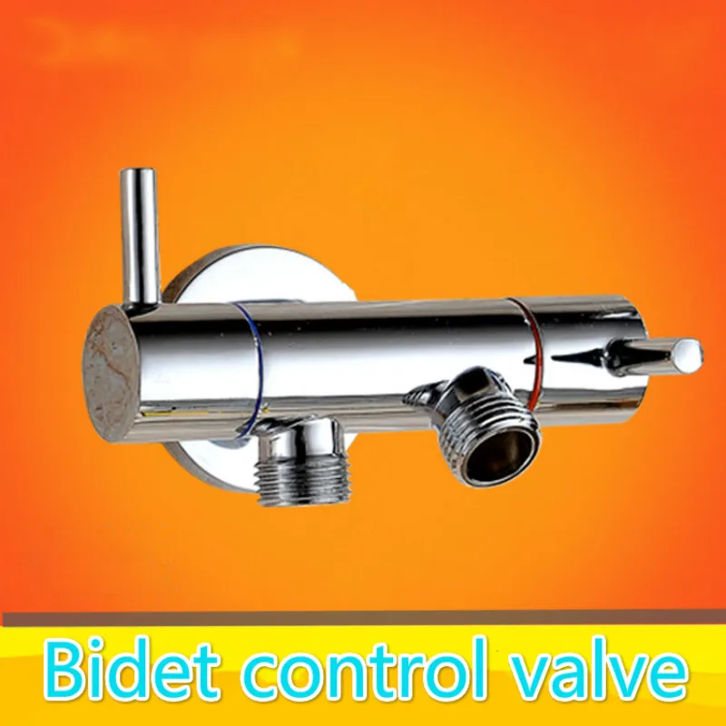 Распродажа 2016 полный медный Тройник угловой клапан один в два двойной