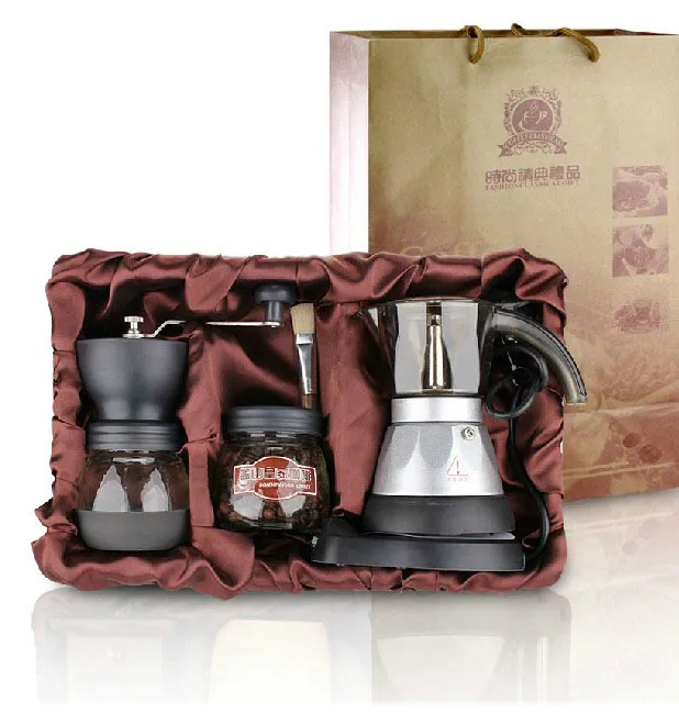 Coffee Bean+Coffee Grinder /Electric Moka Pot Gift Box |