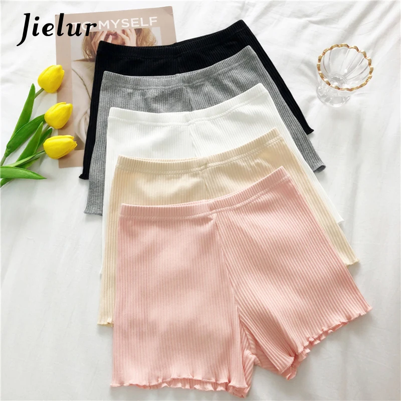 Jielur однотонные безопасные короткие штаны летние дышащие женские шорты 5 цветов