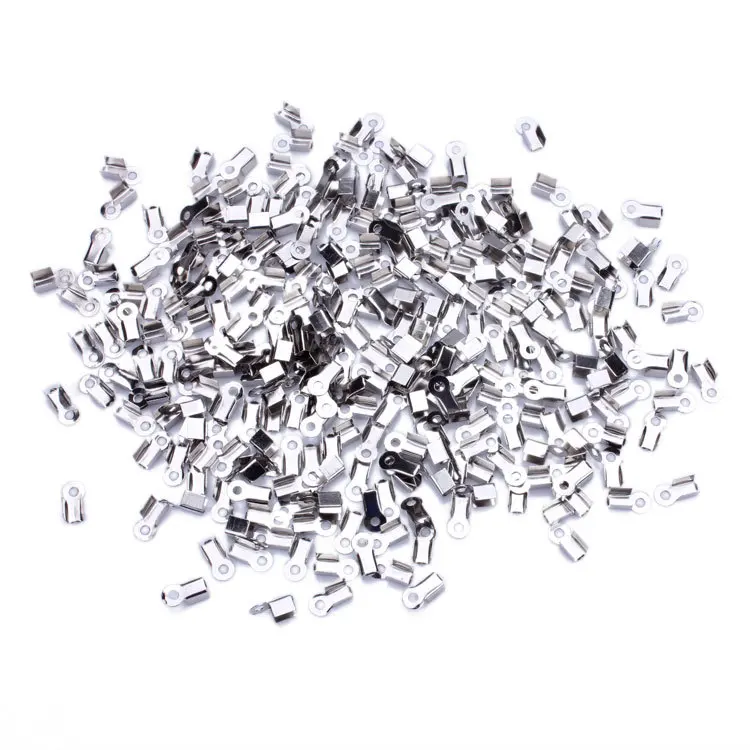 200 шт./лот ожерелье/шнур обжимные концевые наконечники W/Loop 4x9 мм DIY ювелирные