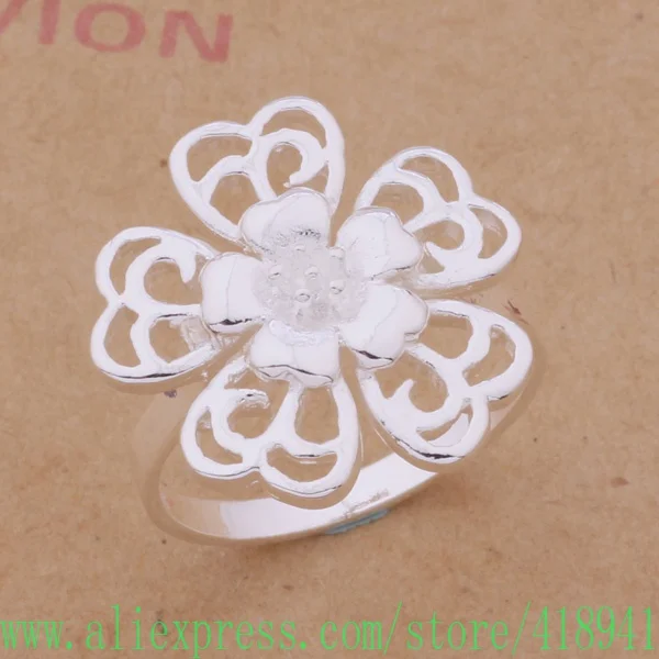 Посеребренное кольцо посеребренное модное ювелирное изделие као/Резные