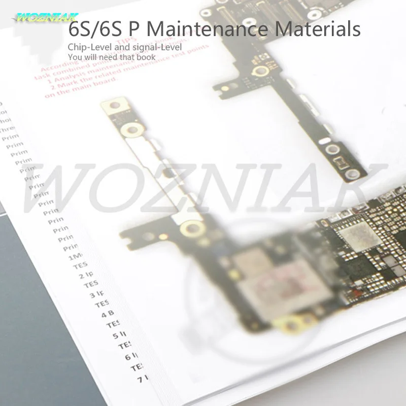 Wozniak цветные обучающие книги для iphone 6S Plus 6SP техническое обслуживание Materials5