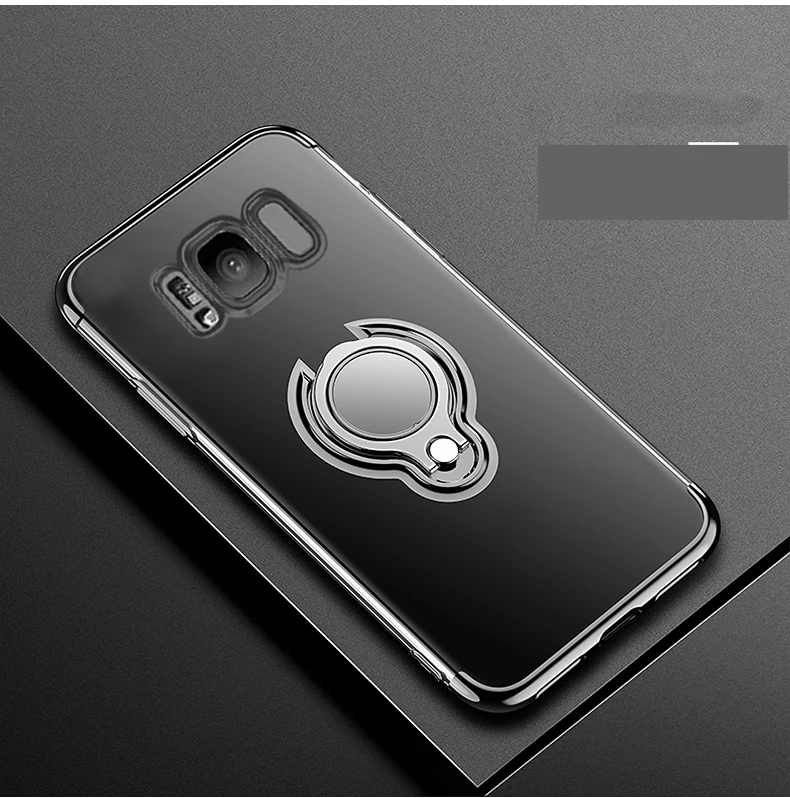 Elecplating мягкий чехол для samsung Galaxy Note 10 5G 9 S10 S9 S8 плюс J6 J4 J3 J5 Prime A6 чехол Невидимый палец кольцо крышки