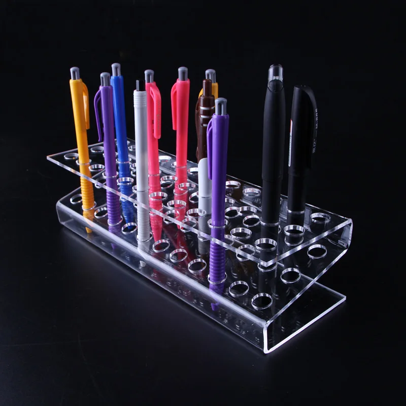 New Clear Plastic Eyebrow Pencil Pen Holder Eyeliner Makup Brush Storage Acrylic Display Stand Shelf