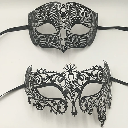 

Металлические венецианские маски для пары