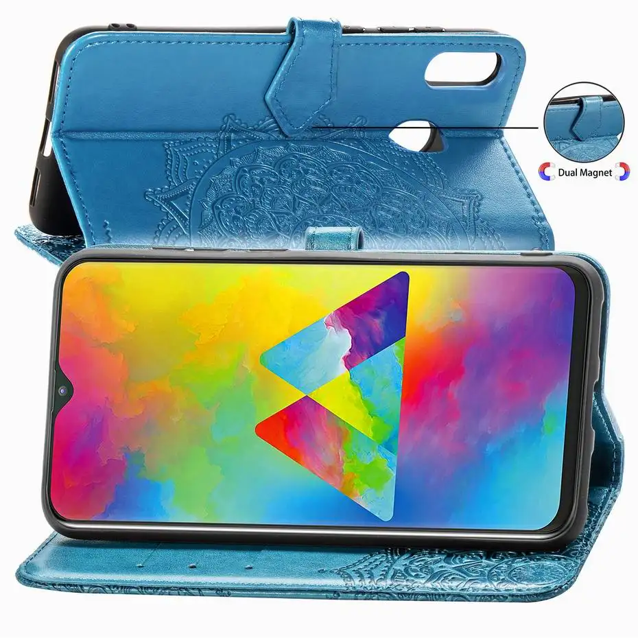 Для Samsung Galaxy M20 Чехол Флип Бумажник чехол для телефона из искусственной кожи M205F M205