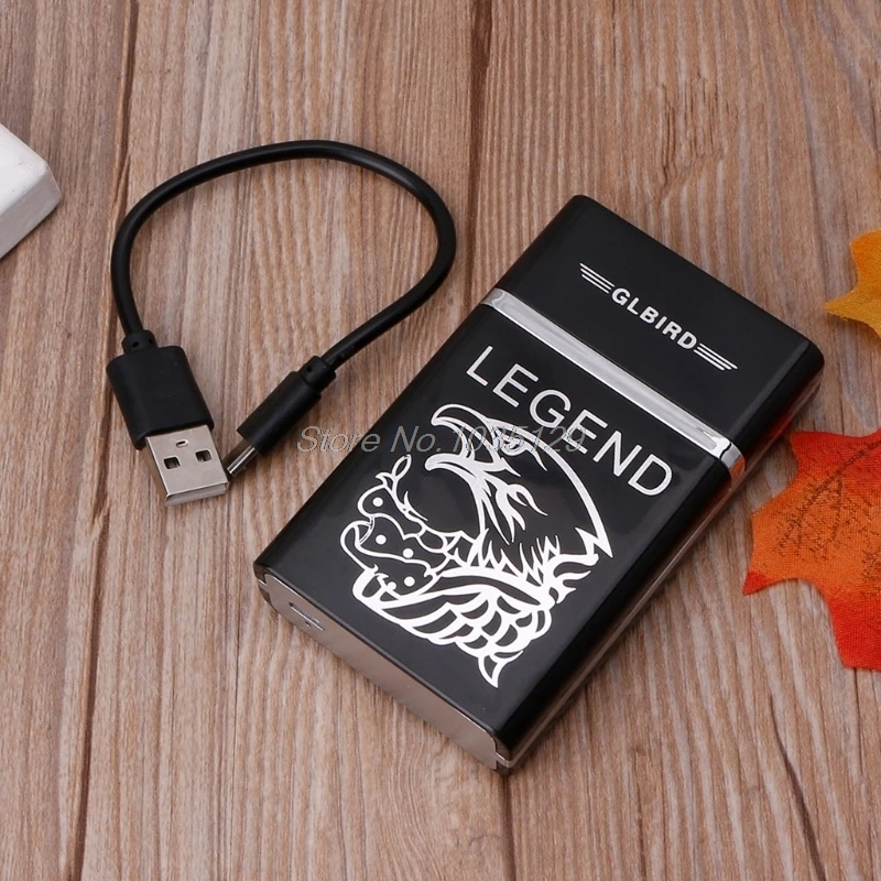Автоматический чехол для сигарет держатель табака с ветрозащитной usb зарядкой