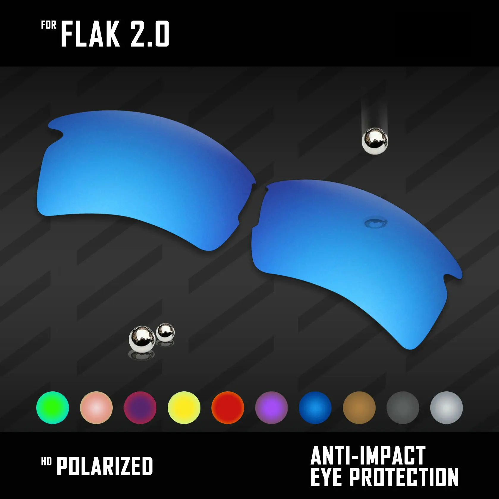 Замена линз OOWLIT для солнцезащитных очков Oakley Flak 2 0 OO9295 Поляризованные-разные
