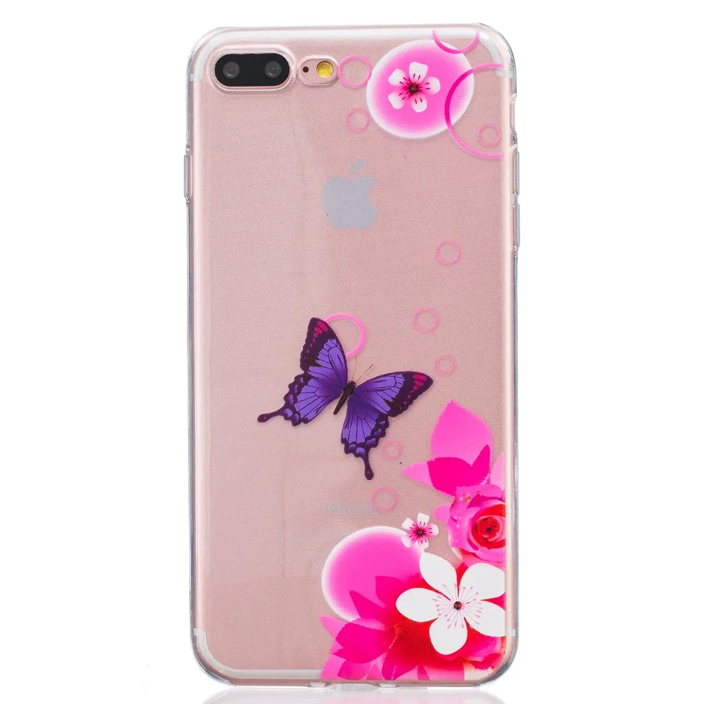 ТПУ мягкий чехол для iPhone 7 Plus Прозрачный Ультра-тонкий телефон силиконовый |