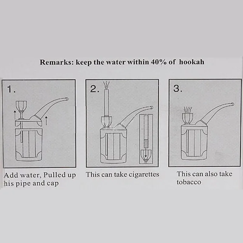 Новая популярная бутылка водопровод переносной мини-кальян табак для кальяна курительные трубы подарок здоровья металлическая трубка фильтр Кальян сжигание масла