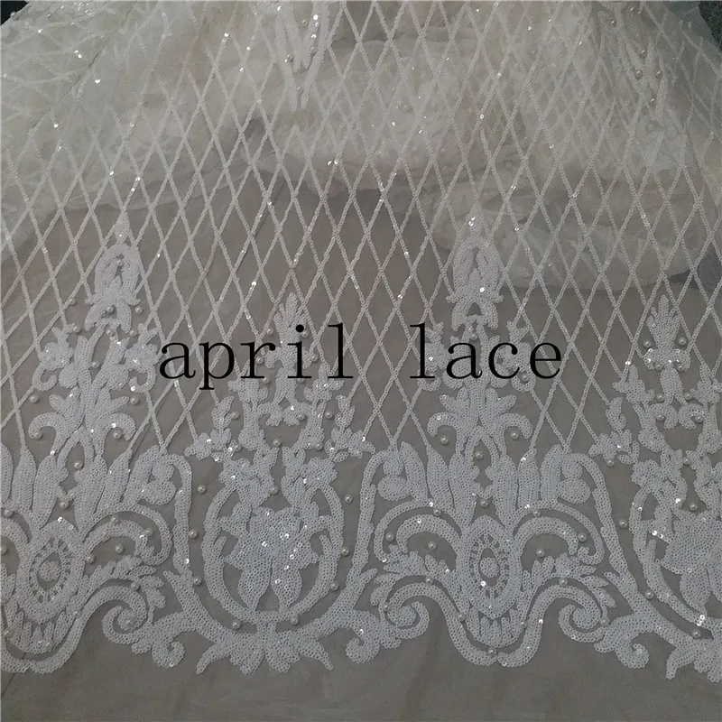 5 ярдов/партия mm0129 клетчатая Цветочная жемчужина offwhite цвета слоновой кости