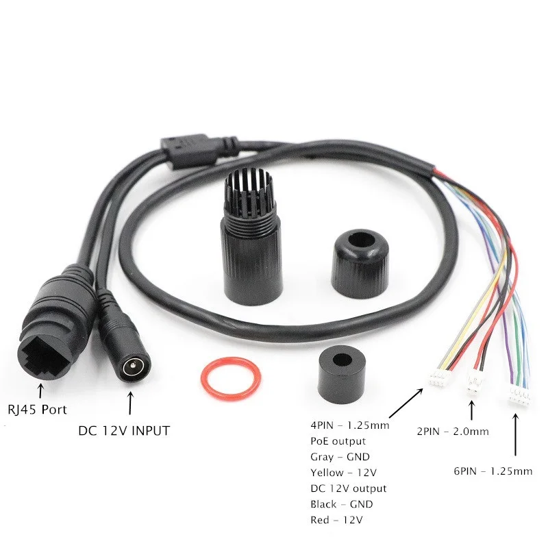 CCTV POE IP Сетевая камера PCB модуль Видео питания водонепроницаемый кабель LAN RJ45