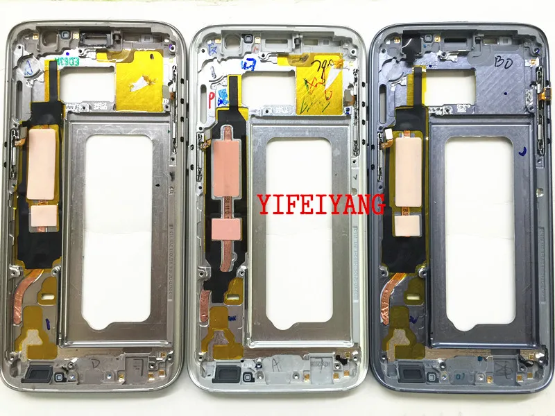 10 шт. Оригинальная быстрая доставка для Samsung Galaxy S7 G930 edge G935 ЖК средняя задняя рамка