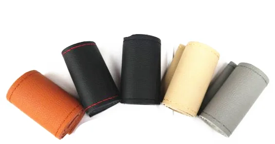 Плетеный чехол рулевого колеса автомобиля булавки и нитки из искусственной кожи