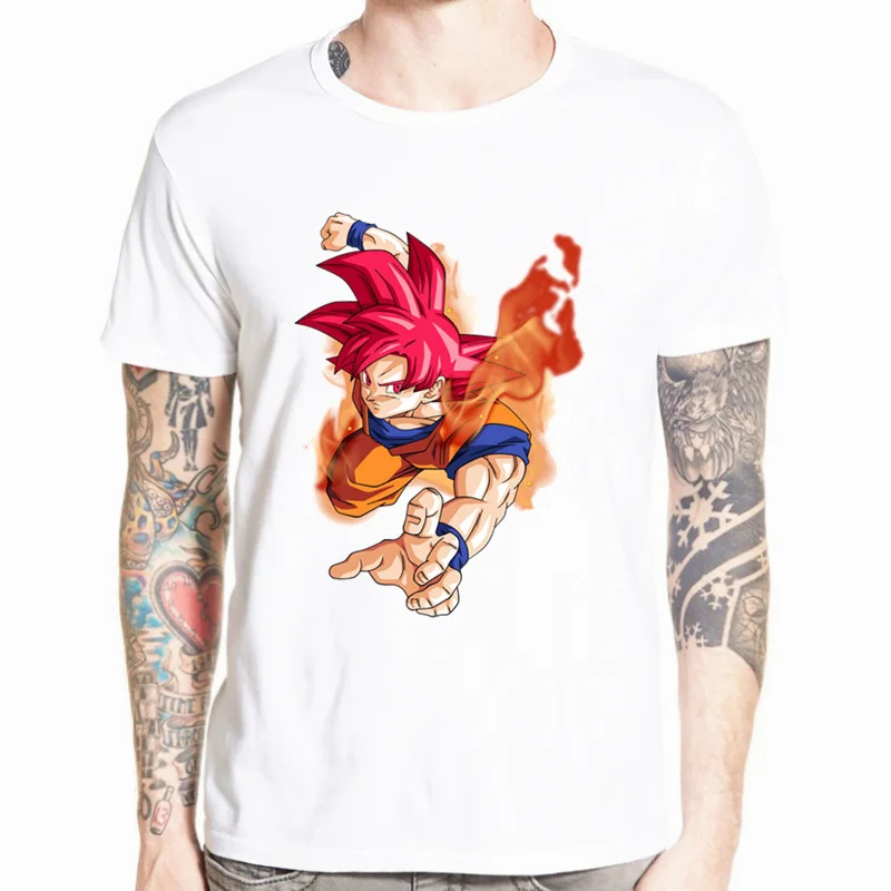 Dragon Ball Z футболка Goku футболка с короткими рукавами и круглым вырезом летние Саян Вегета Брендовая детская одежда от Harajuku футболка HCP316 - Цвет: HCP4040A