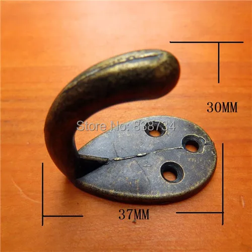 

10pcs 37*23*30MM Archaize hook bronze alloy coat hanger hook ambry hook