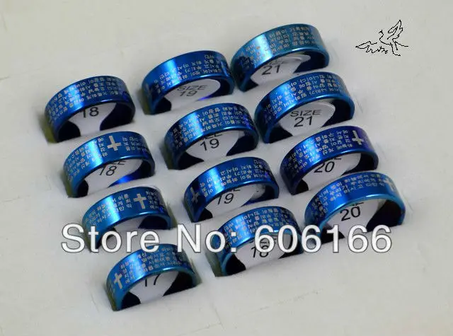 25x Новое корейское Молитвенное крестовое кольцо из нержавеющей стали с