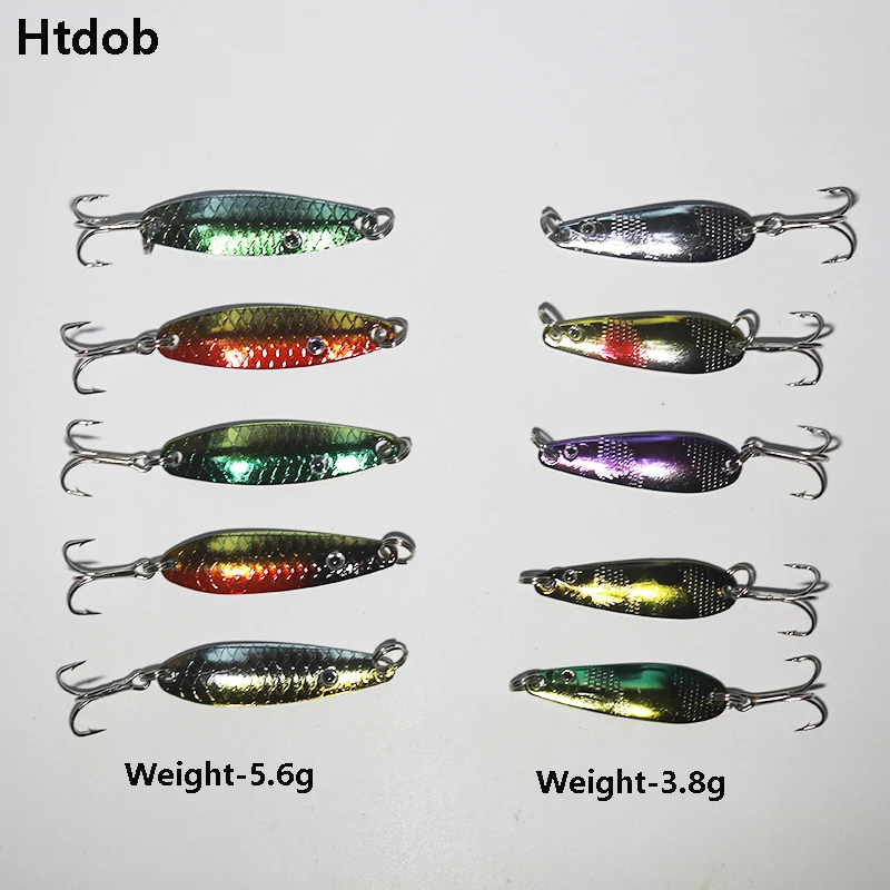 Htdob рыболовная приманка 30 шт. 3g-7g Minnow Popper Spinner ложка металлическая искусственная