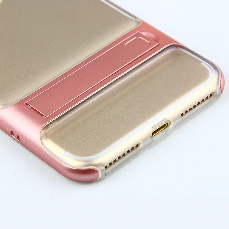 Фирменная Новинка 3D Подставки чехол для телефона iPhone 7 4.7 &quot PC + TPU ультра-тонкий