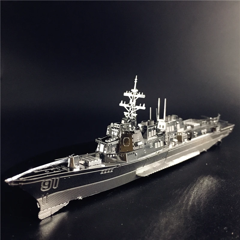 Модель MMZ nanyuan, 3D металлический пазл, класс Burke, разрушитель, тип 056 Corvette модель корабля «сделай сам», лазерная вырезка, головоломка, игрушка