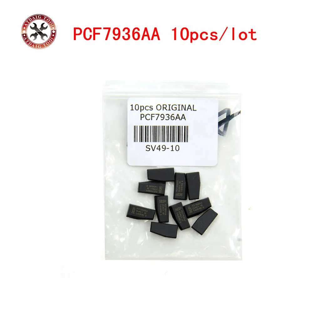10pcs/lot Car key transponder Blank PCF7936AA chip can replace Original 7936AS Programming Copy Replace lost |