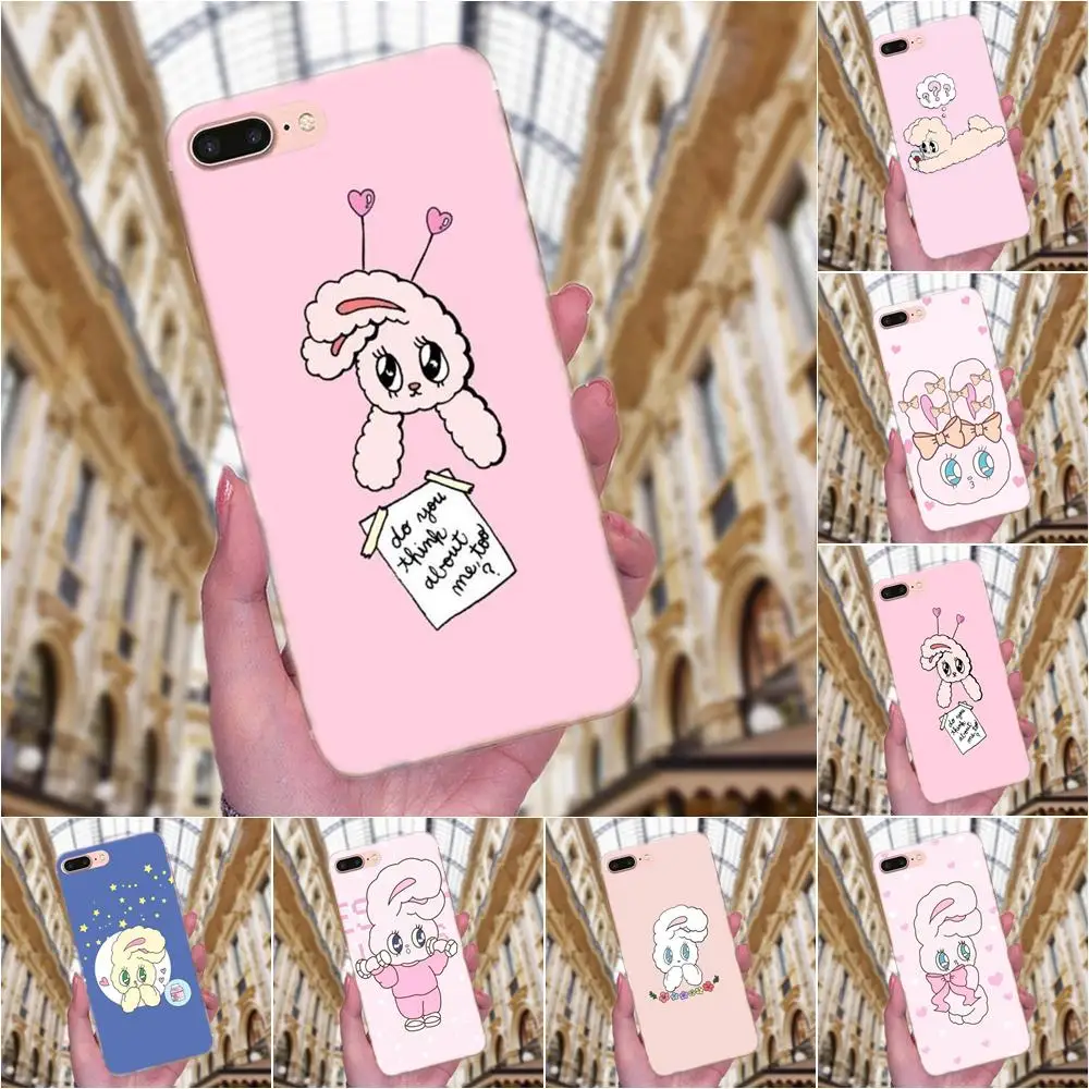 Розовый корейский Chuu Esther Kim Rabbit для LG G4 G5 G6 K4 K7 K8 K10 2017 V10 V20 V30 Stylus Nexus 5 5X G2 G3 mini