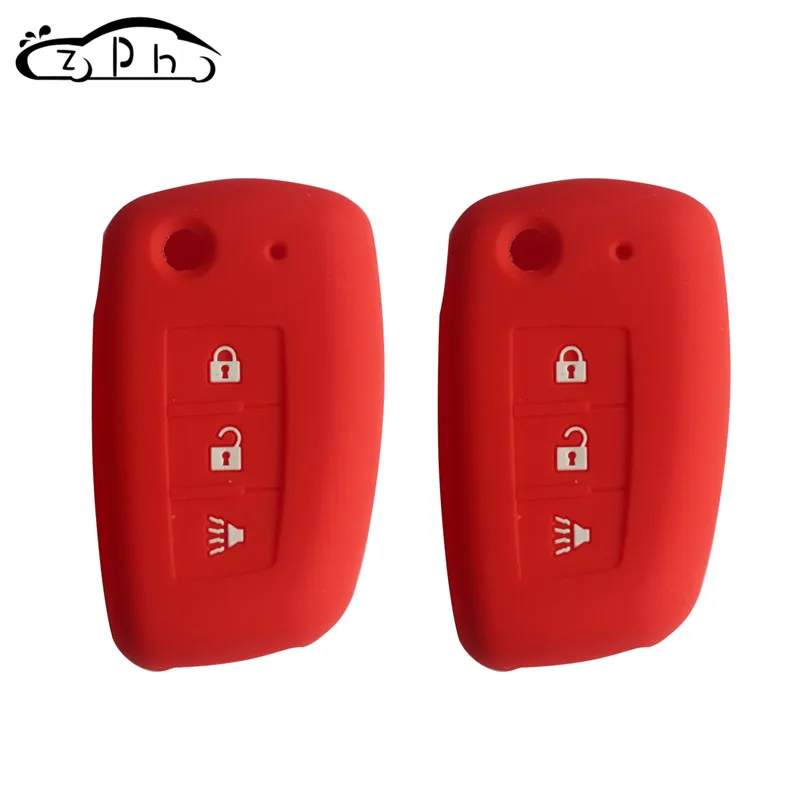 Soft Silicone Car Key Cover FOB Case 3 Buttons for Nissan Qashqai X-trail Flip Remote Folding Free Shipping 2017 2018 | Автомобили и