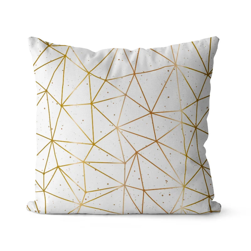 Logoadds Подушка Чехол из розового золота с геометрическим рисунком ананаса