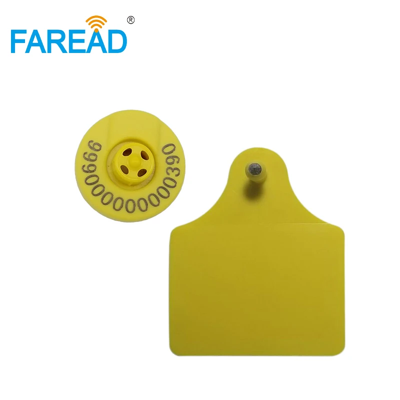 Ушная RFID-бирка x80pcs для отслеживания животных ISO11784 ISO11785 сертификация ICAR 134 2 кГц