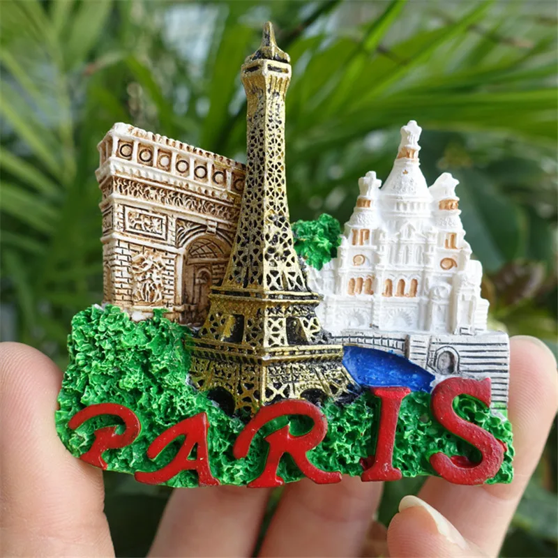 France Paris Eiffel Tower Arc de Triomphe Handmade 3D Resin Fridge Magnets Home Decor Souvenirs | Дом и сад