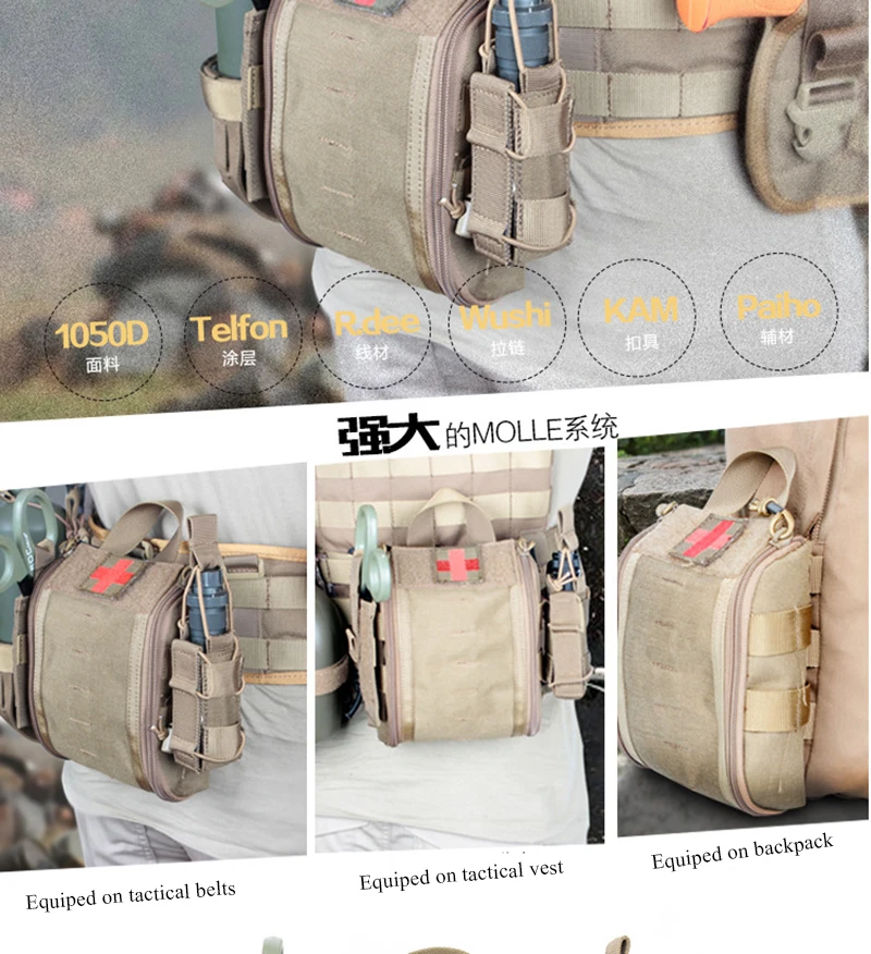 Мини Военная пустой аптечка первой помощи на открытом воздухе сумка в виде