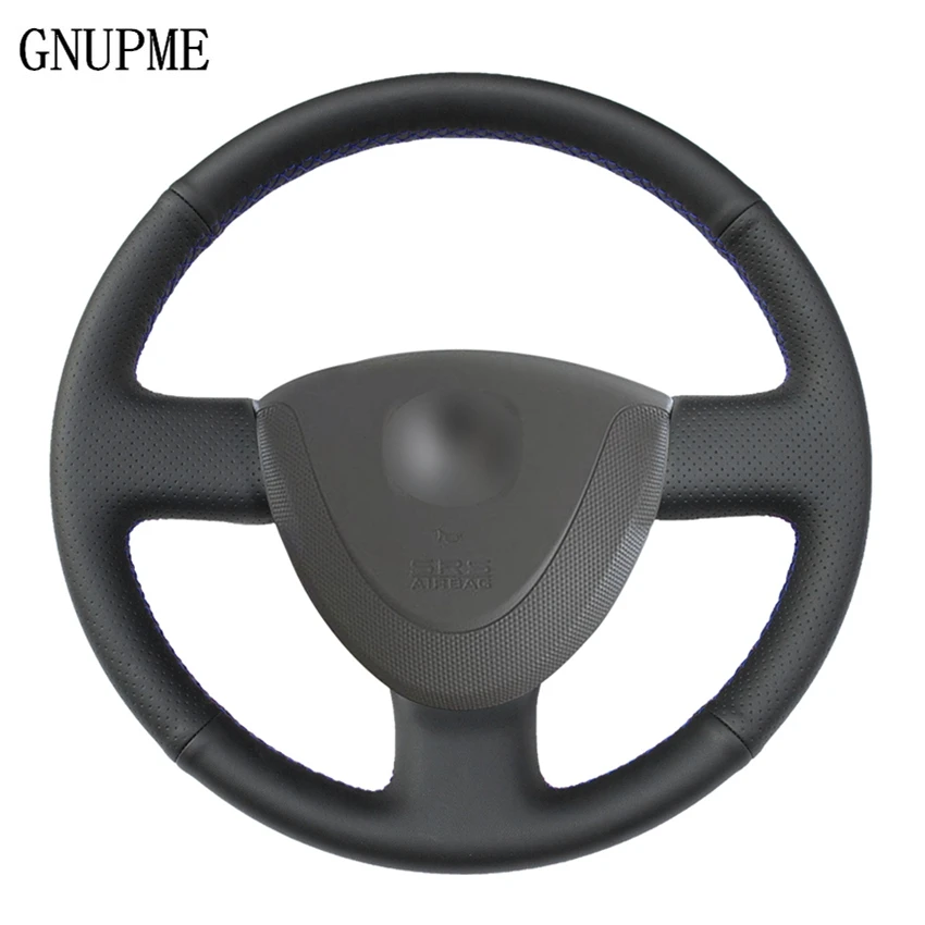 

DIY Customized Name Black Artificial Leather Car Steering Wheel Covers for Honda City 2002-2008 Fit Jazz 2001-2007