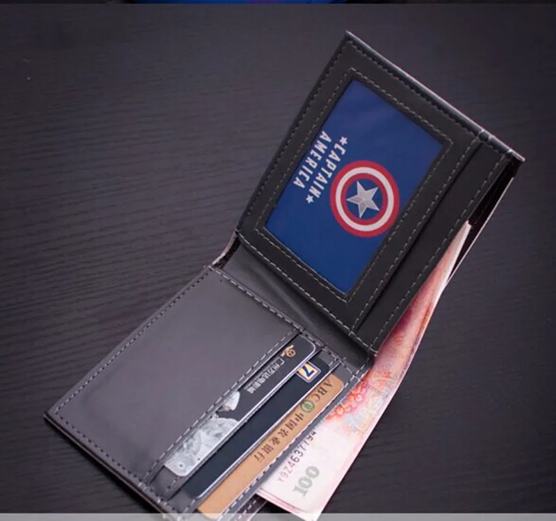 Marvel Comics портмоне супергерой Капитан Америка Бэтмен Супермен мужской кошелек