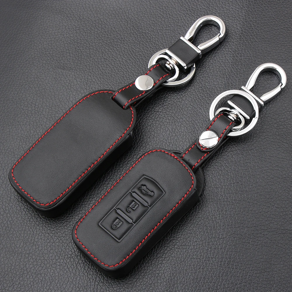 Кожаный чехол для ключей Mitsubishi Outlander Lancer10 EX Pajero Galant Sport ASX RVR L200 Fob брелок