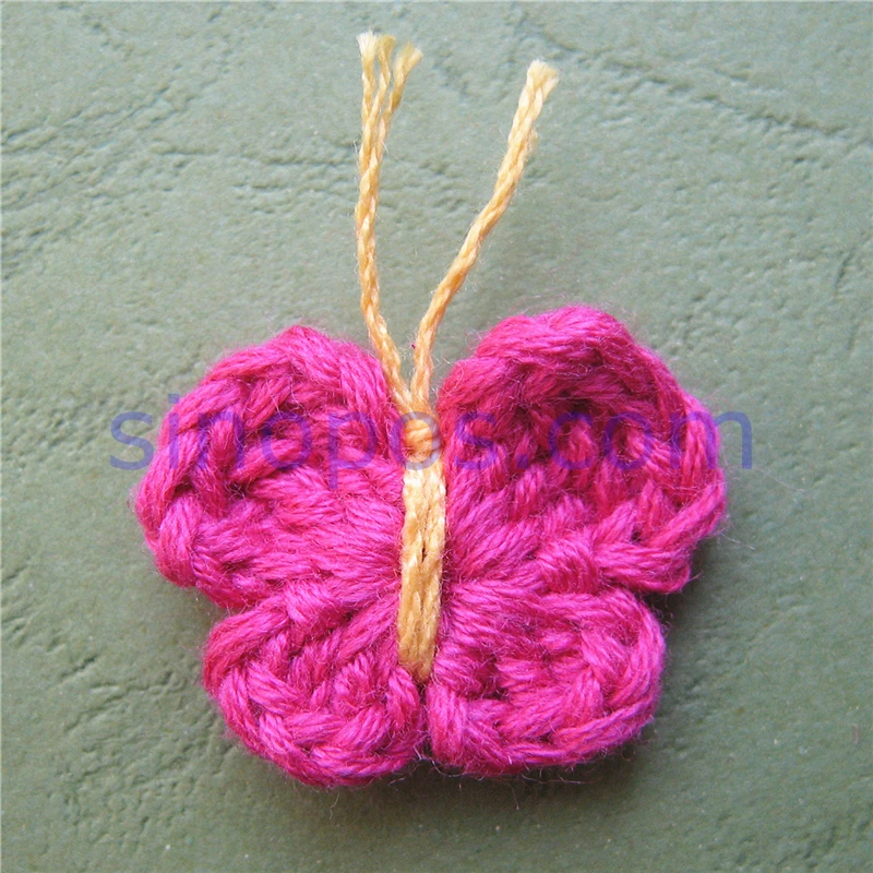 Шармы-бабочки ручной работы вязаные крючком украшения для рукоделия скрапбукинг