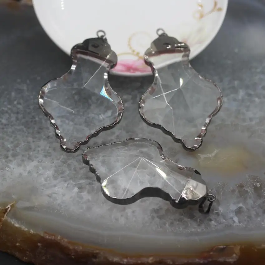 5 шт./лот стеклянные подвески в форме цветка с большой рамкой Очаровательное