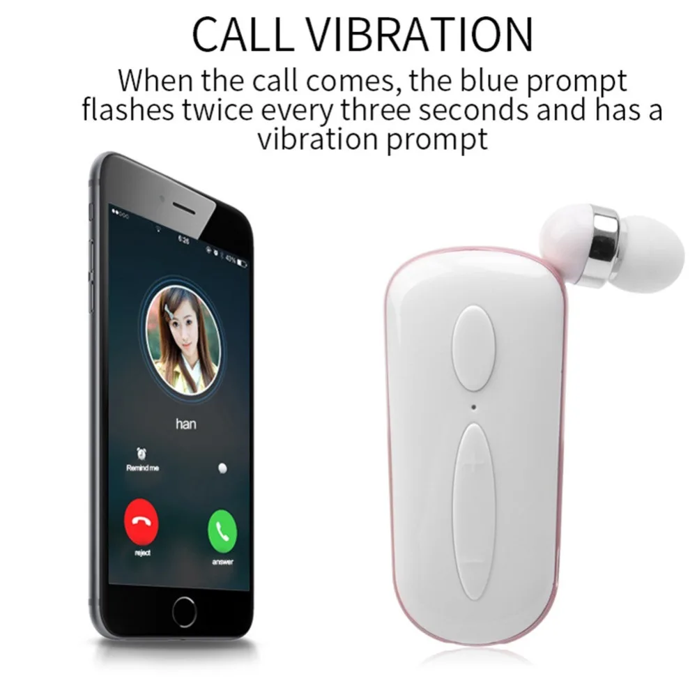 EGizmo стерео Беспроводная Bluetooth гарнитура звонки напоминают вибрацию износ клип