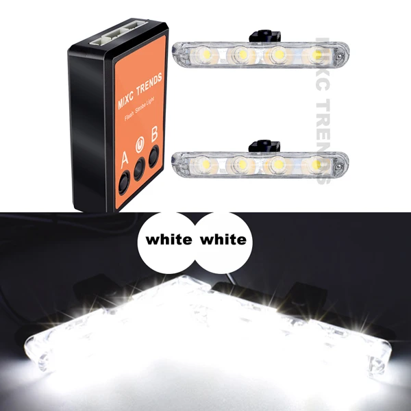 White 2X4 стробоскоп светодиодный полицейский светильник скорой помощи 12 В светодиодный Предупреждение ющий стробоскоп светильник s авто мигающий аварийный мигалка автомобильный Дневной светильник s - Цвет: White
