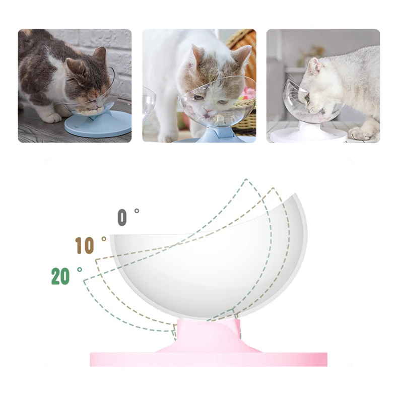 DUDA Splash prevention pet bowls table dog feeder stainless steel cat food bowl products | Дом и сад
