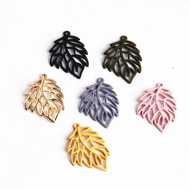 

Ritoule DIY alloy jewelry accessories leaves solid hollow earrings earrings necklace pendant Pendant Bracelet material