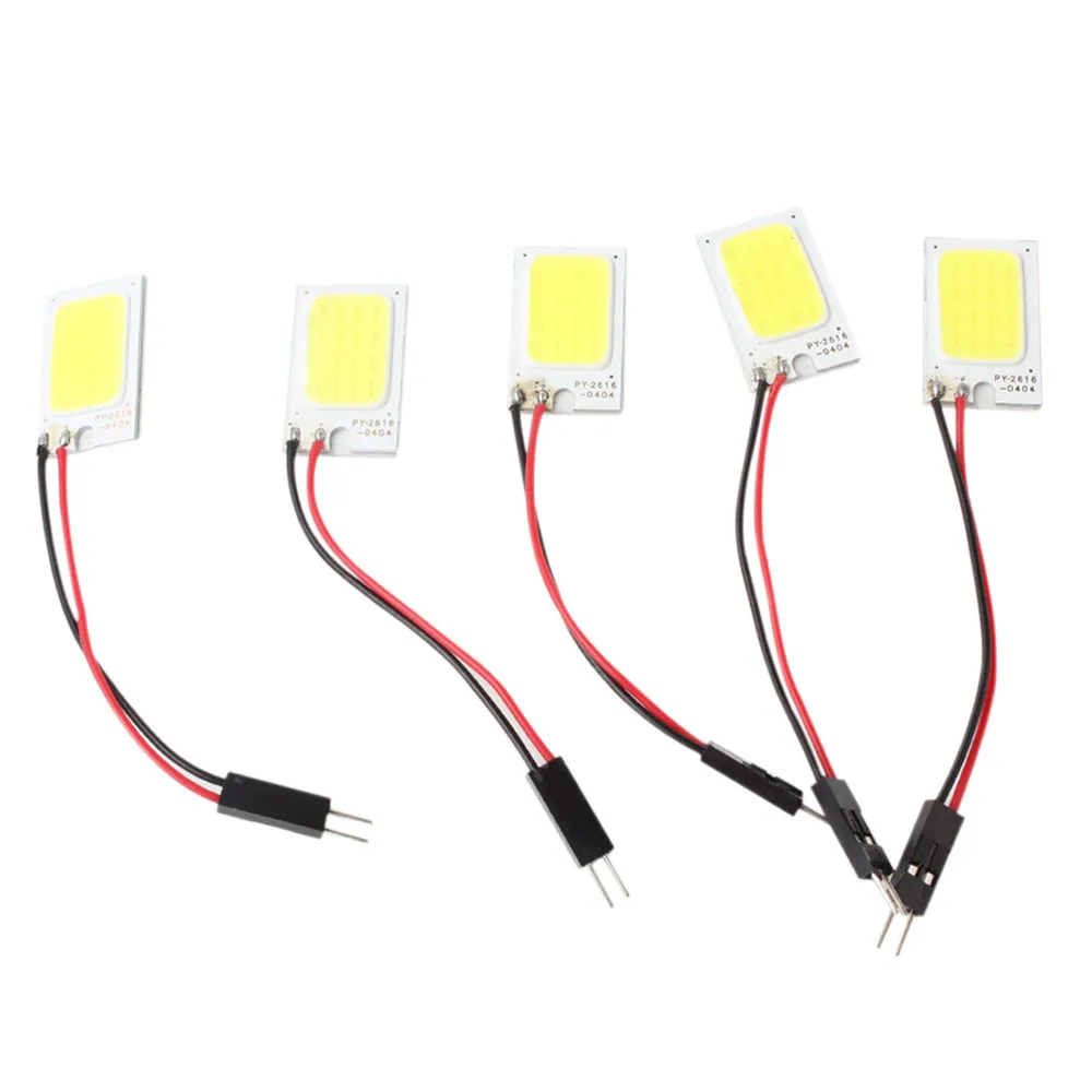 5Piece Easy Installation Bright White COB 18-LED Chips 12V Plate T10 Festoon Dome Car Interior Light Bulb | Автомобили и